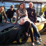 Cyndie Allemann with Alex Wesselsky and the 'Auftrag Auto' team